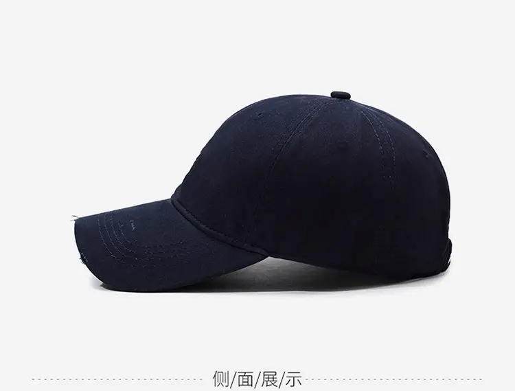 Women's Navy Blue Baseball Cap with Deep Wide Brim — feature 15