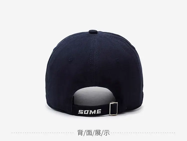 Women's Navy Blue Baseball Cap with Deep Wide Brim — feature 16