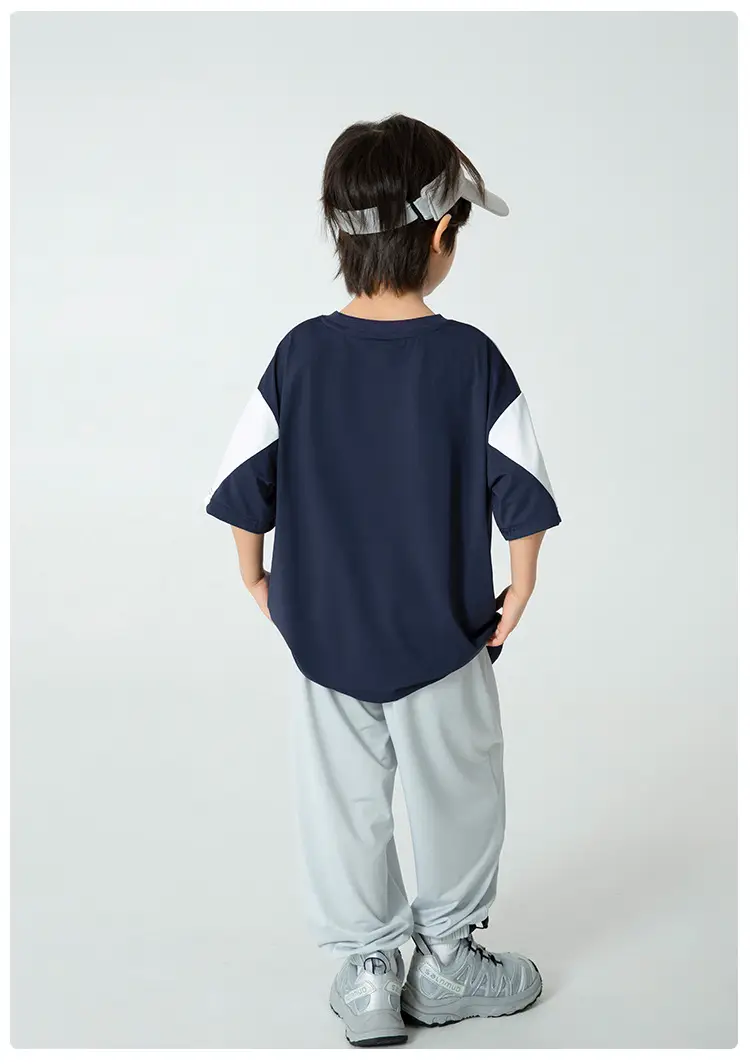 Haima Boys 2S Cotton Patchwork T-Shirt Shorts Set — feature 16