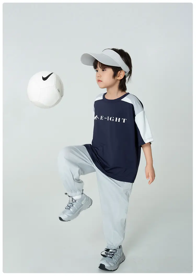 Haima Boys 2S Cotton Patchwork T-Shirt Shorts Set — feature 17