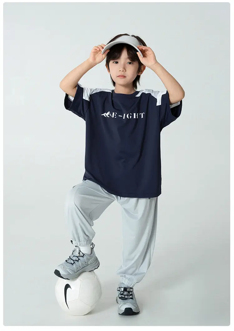 Haima Boys 2S Cotton Patchwork T-Shirt Shorts Set — feature 20