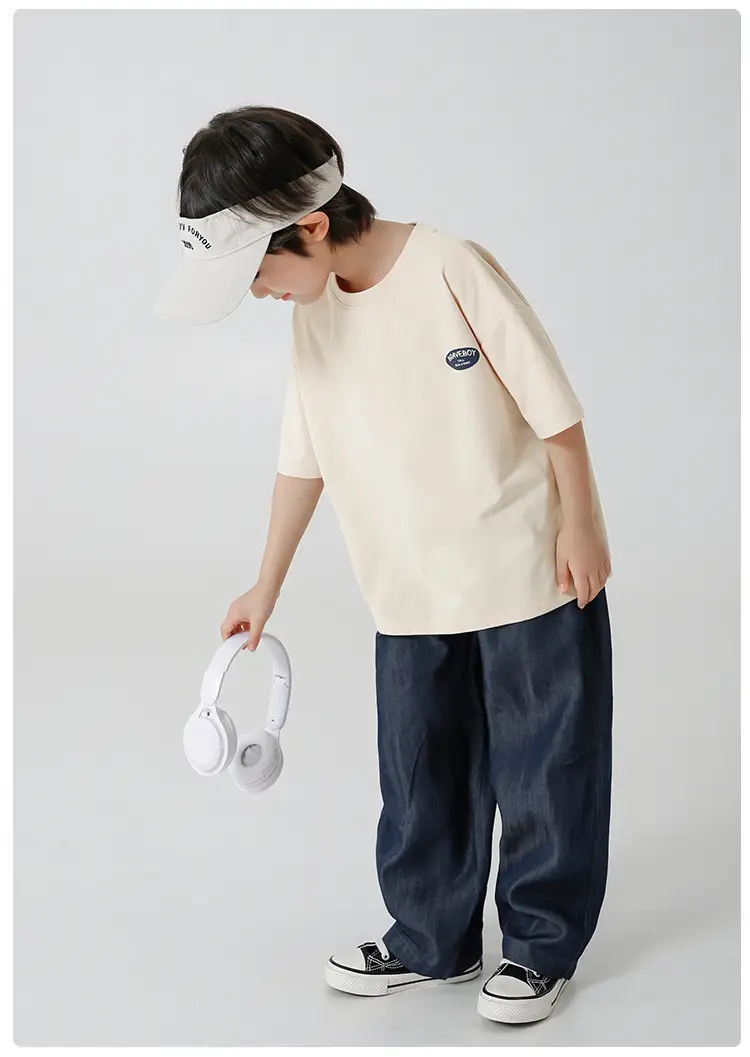 Haima Boys Letter Print T-Shirt Summer Wear — feature 11