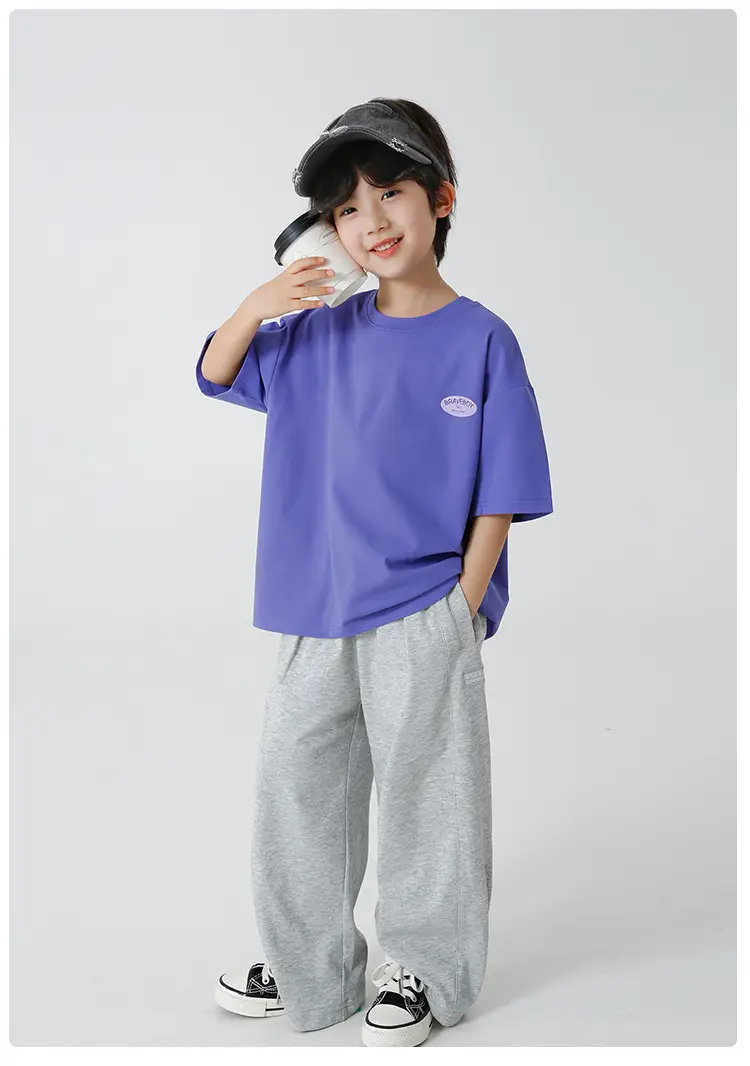 Haima Boys Letter Print T-Shirt Summer Wear — feature 13