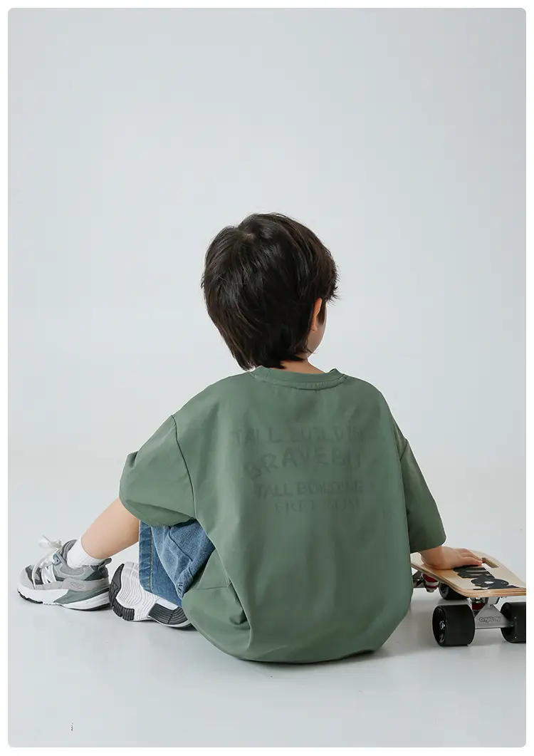 Haima Boys Letter Print T-Shirt Summer Wear — feature 15
