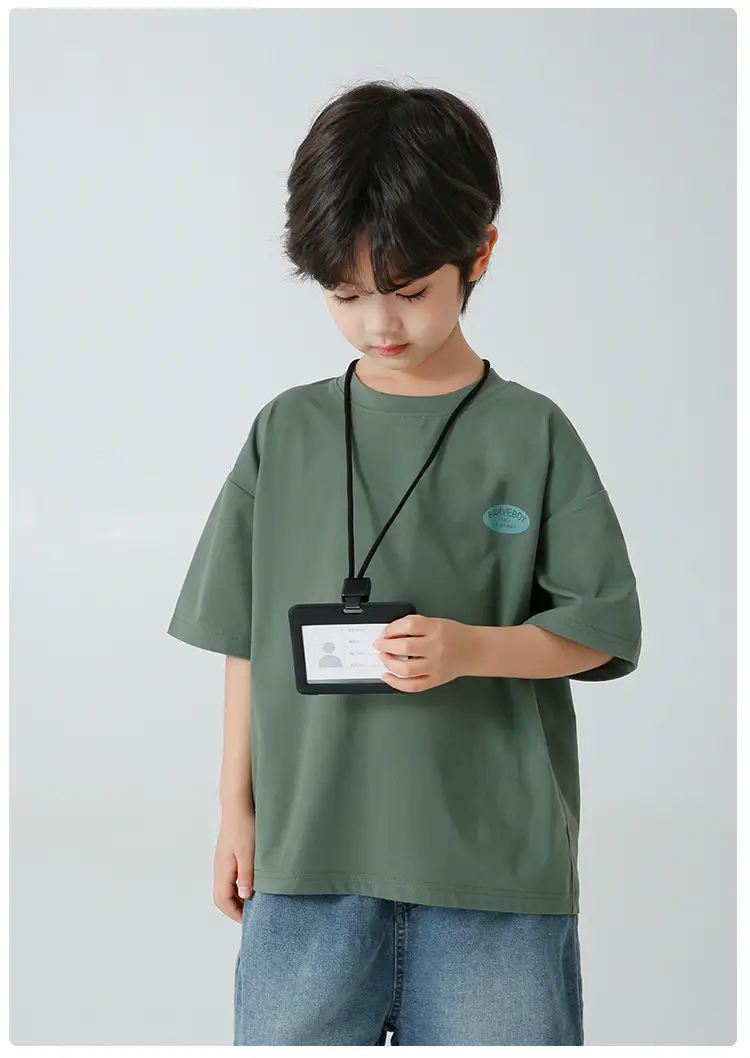 Haima Boys Letter Print T-Shirt Summer Wear — feature 16