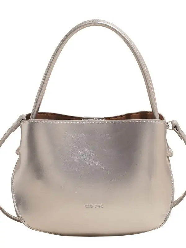 Women Crossbody Bag Beige Leather 2025 Trendy