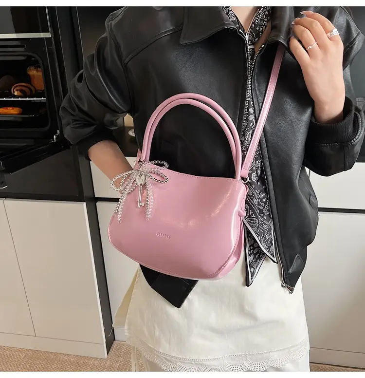 Women Crossbody Bag Beige Leather 2025 Trendy — feature 11