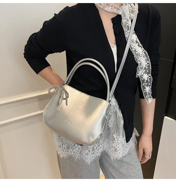 Women Crossbody Bag Beige Leather 2025 Trendy — feature 14