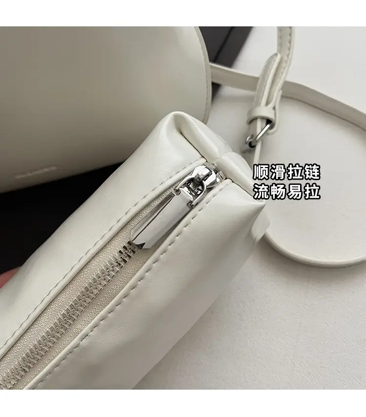 Women Crossbody Bag Beige Leather 2025 Trendy — feature 5