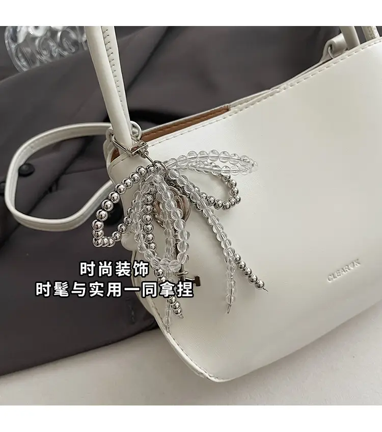 Women Crossbody Bag Beige Leather 2025 Trendy — feature 6