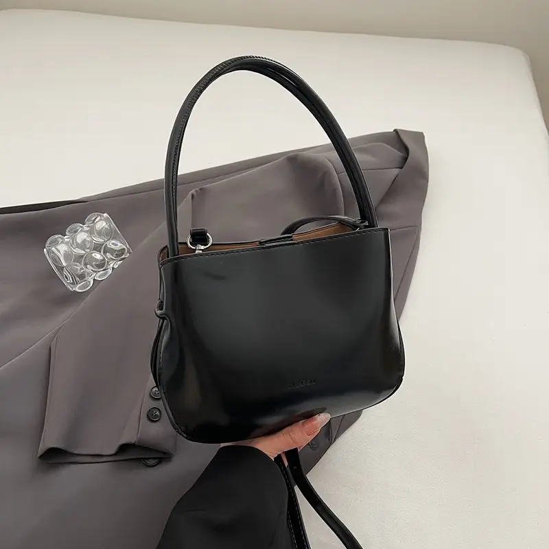 Women Crossbody Bag Beige Leather 2025 Trendy