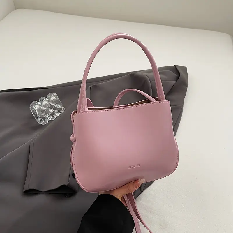 Women Crossbody Bag Beige Leather 2025 Trendy