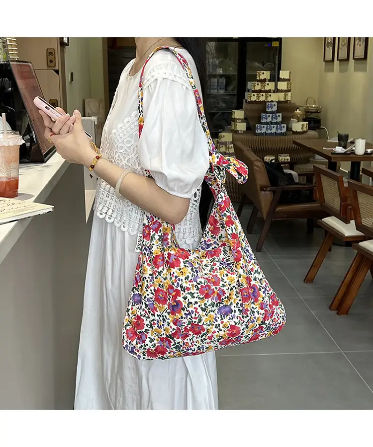 Zhang Ruonan Floral Cloth Bag Large Capacity Single Shoulder Crossbody â feature 5