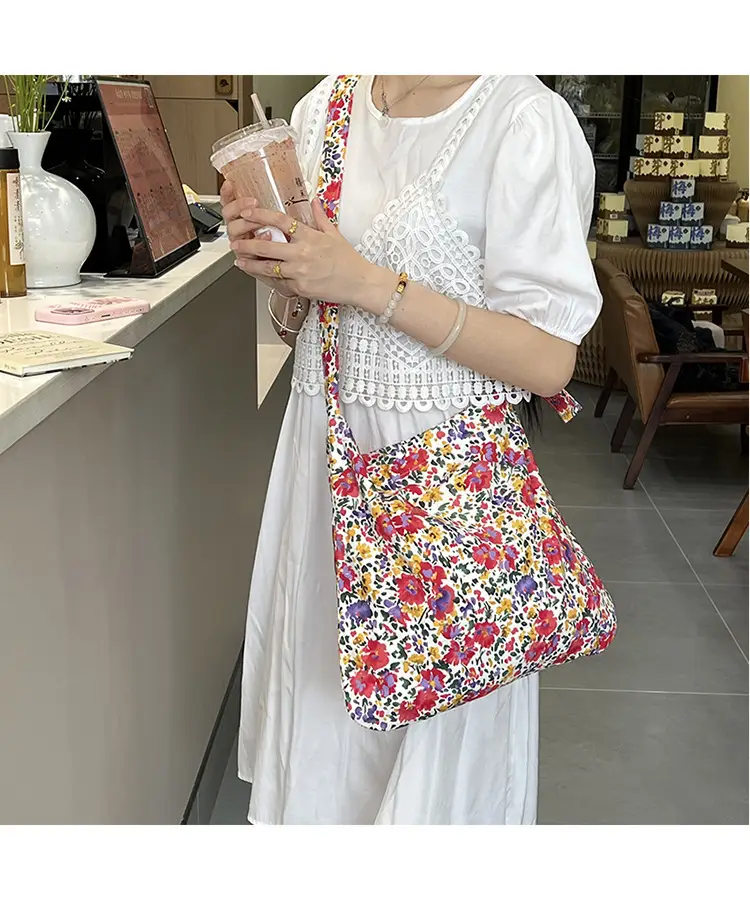 Zhang Ruonan Floral Cloth Bag Large Capacity Single Shoulder Crossbody â feature 6