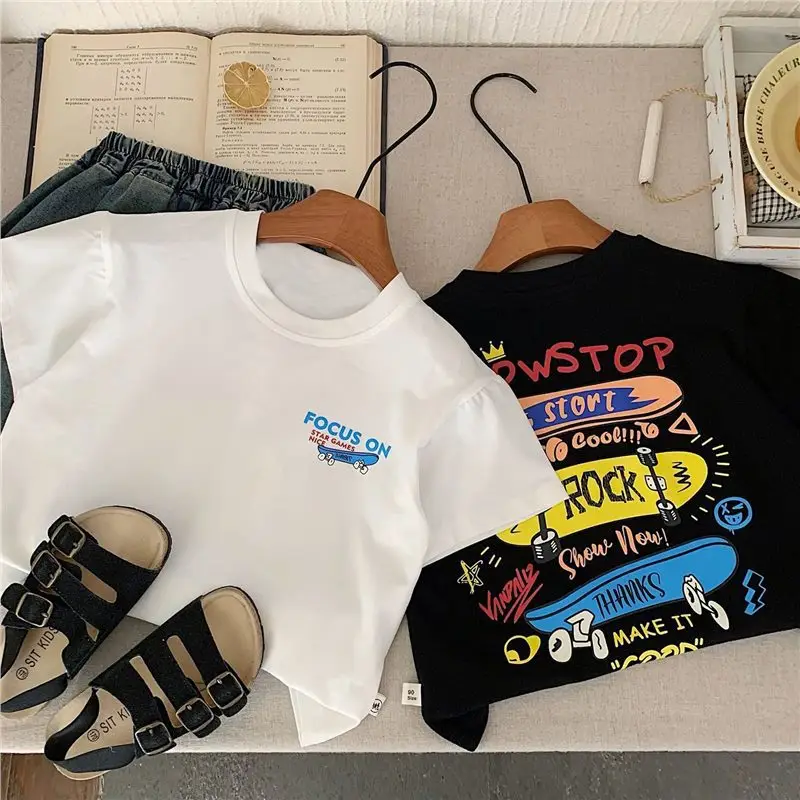 Boys Nowstop T-Shirt 2025 Summer Korean Style Small Medium - Image 4