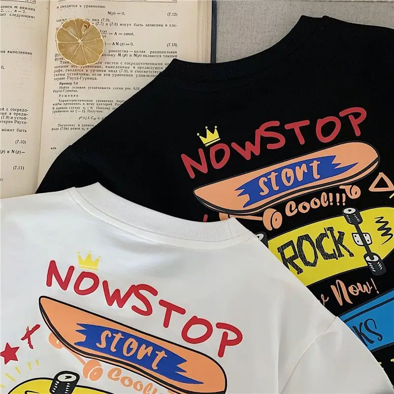 Boys Nowstop T-Shirt 2025 Summer Korean Style Small Medium - Image 5