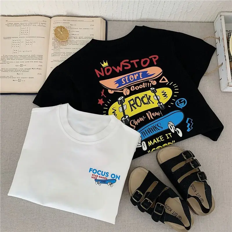 Boys Nowstop T-Shirt 2025 Summer Korean Style Small Medium - Image 6