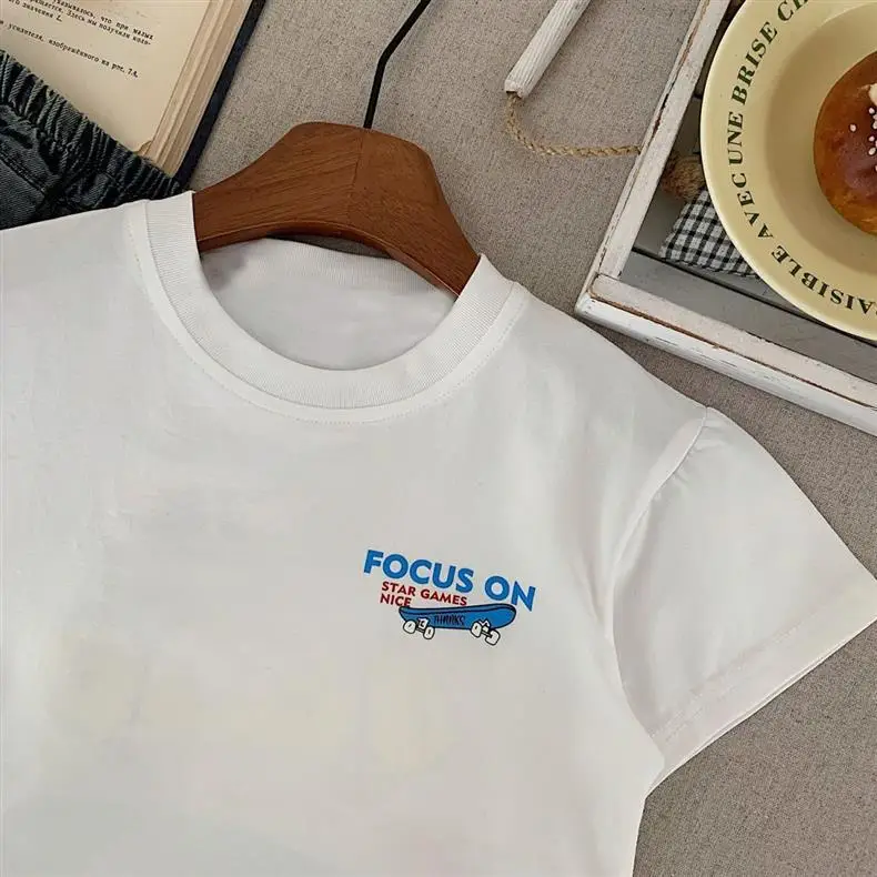 Boys Nowstop T-Shirt 2025 Summer Korean Style Small Medium — feature 12