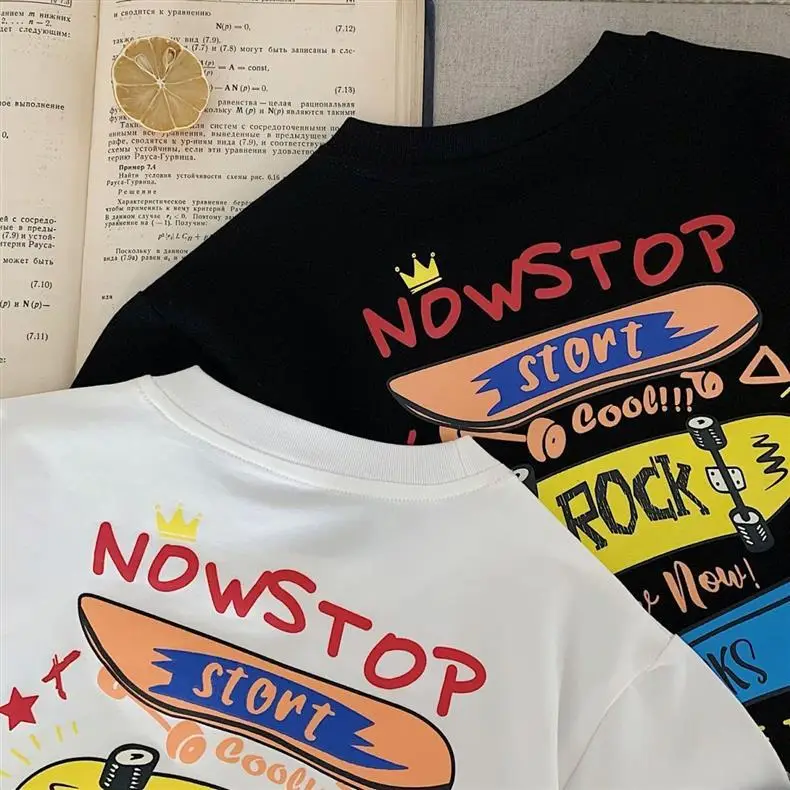 Boys Nowstop T-Shirt 2025 Summer Korean Style Small Medium — feature 5