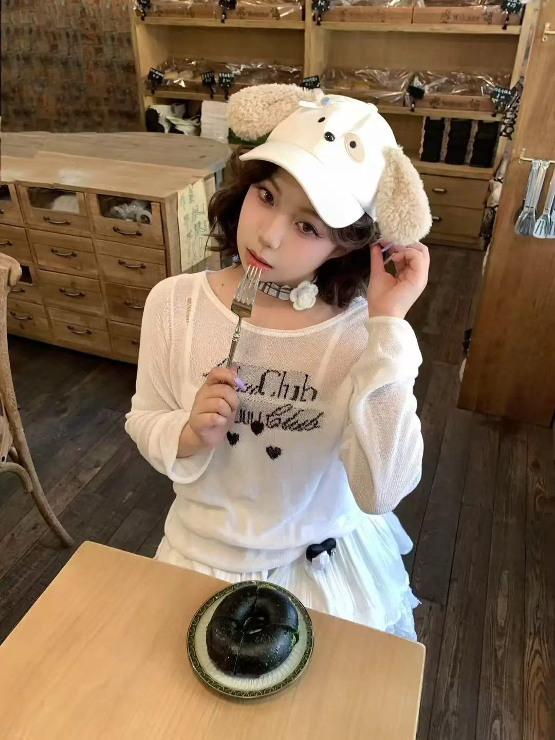 Women Cartoon Cap White 2024 Cute Design — feature 10