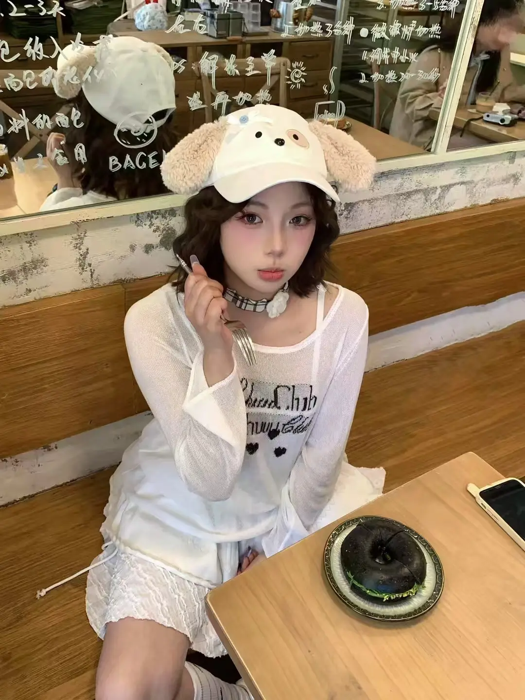 Women Cartoon Cap White 2024 Cute Design — feature 11