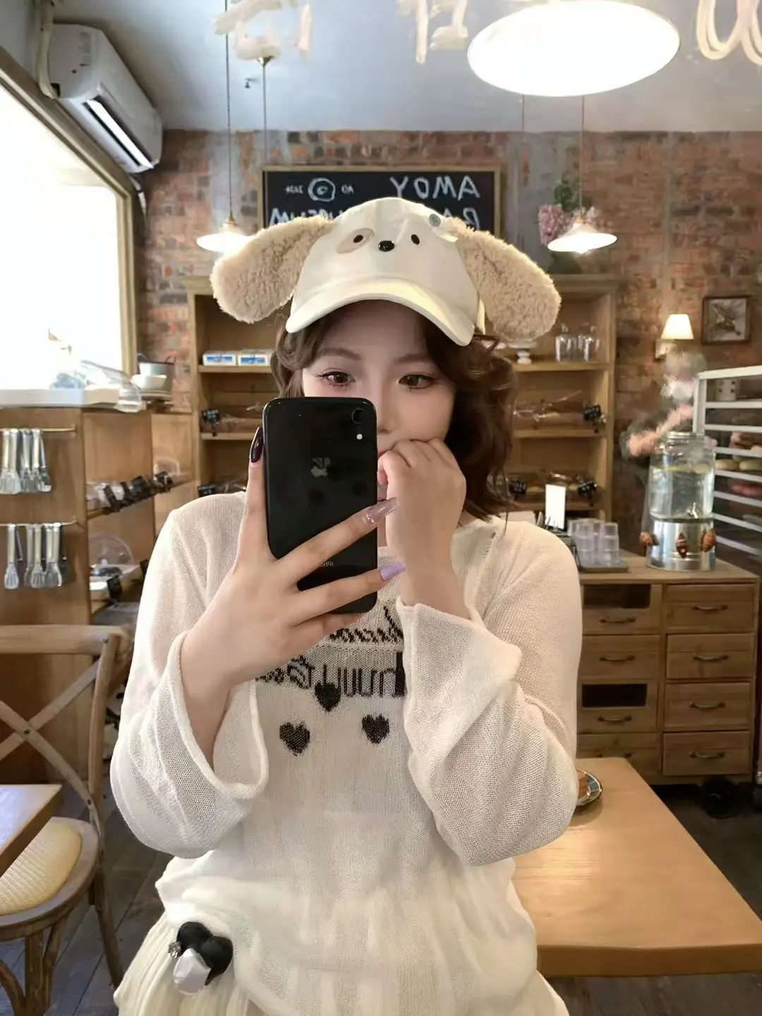 Women Cartoon Cap White 2024 Cute Design — feature 6