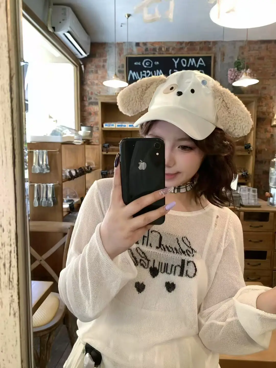 Women Cartoon Cap White 2024 Cute Design — feature 8