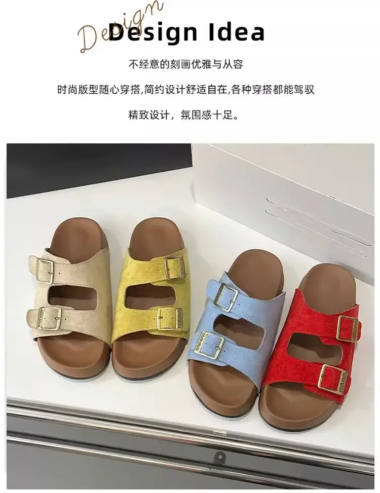Thick-Soled Height-Increasing Birkenstock Slippers for Women's Summer Outer Wear 2025 Spring New Sandals Small Non-Slip Beach Sandals — feature 3