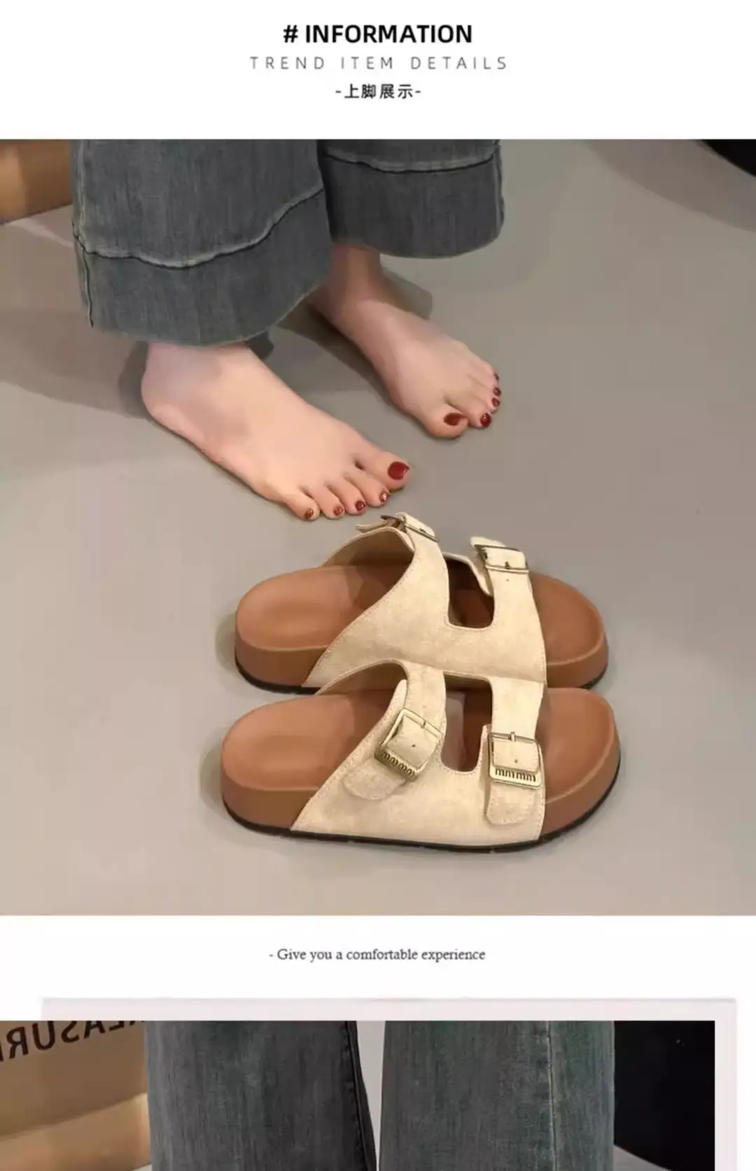 Thick-Soled Height-Increasing Birkenstock Slippers for Women's Summer Outer Wear 2025 Spring New Sandals Small Non-Slip Beach Sandals — feature 4