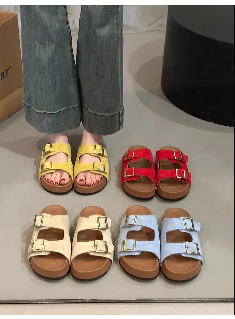 Thick-Soled Height-Increasing Birkenstock Slippers for Women's Summer Outer Wear 2025 Spring New Sandals Small Non-Slip Beach Sandals — feature 8