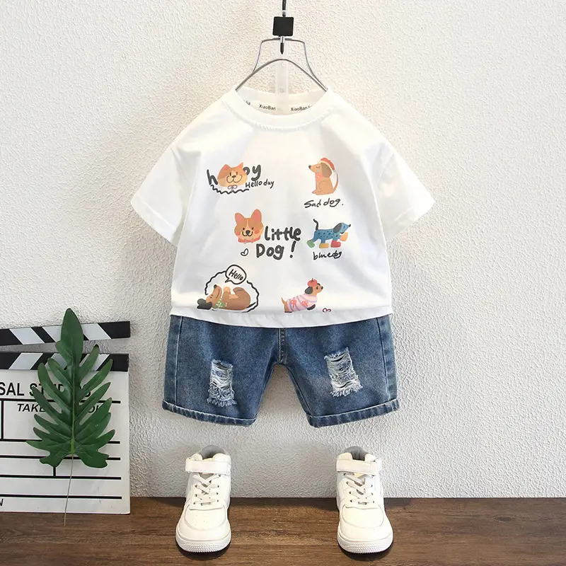 Boys Cotton T-Shirt with Cute Cat Design White 2025 - Image 4