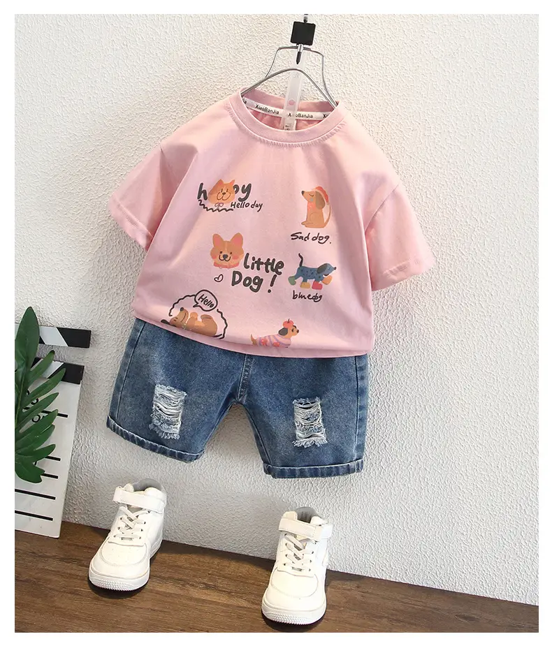 Boys Cotton T-Shirt with Cute Cat Design White 2025 — feature 10