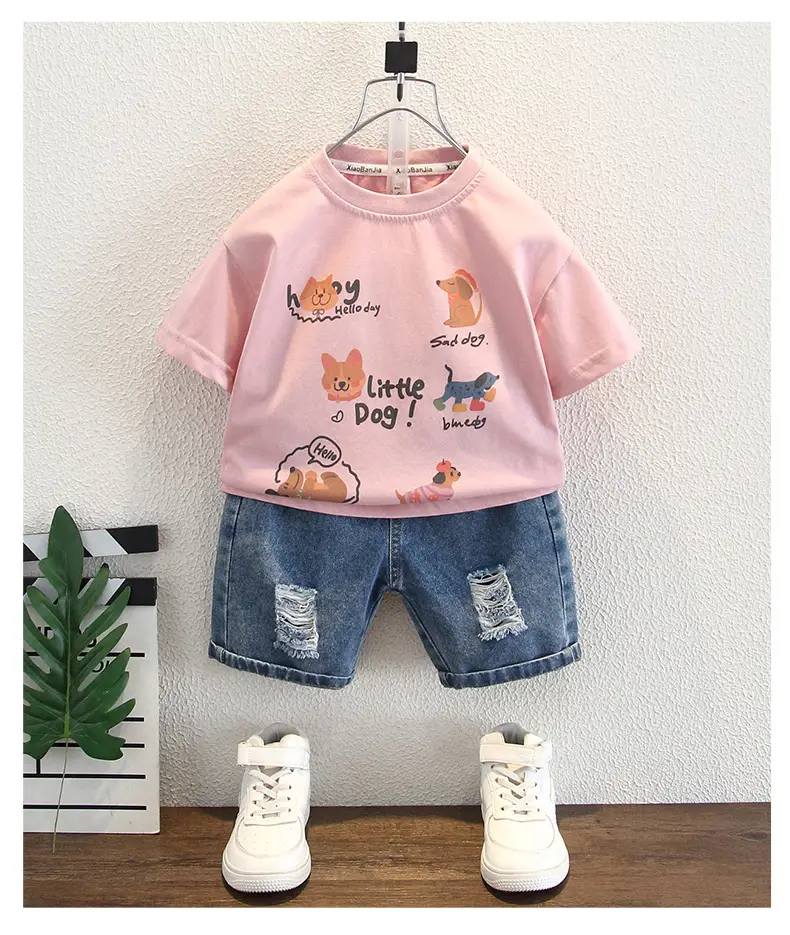 Boys Cotton T-Shirt with Cute Cat Design White 2025 — feature 9