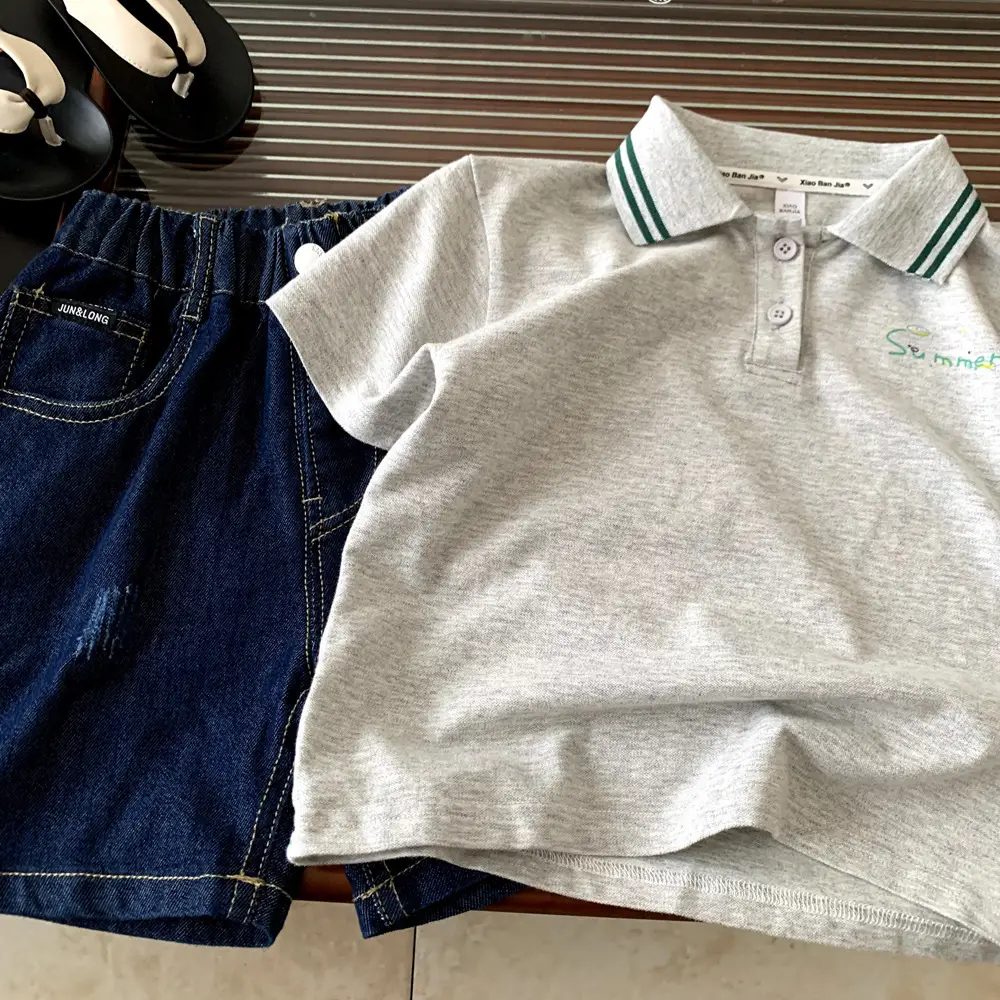 Kids Polo Shirt Grey Summer Wear 2025 — feature 5