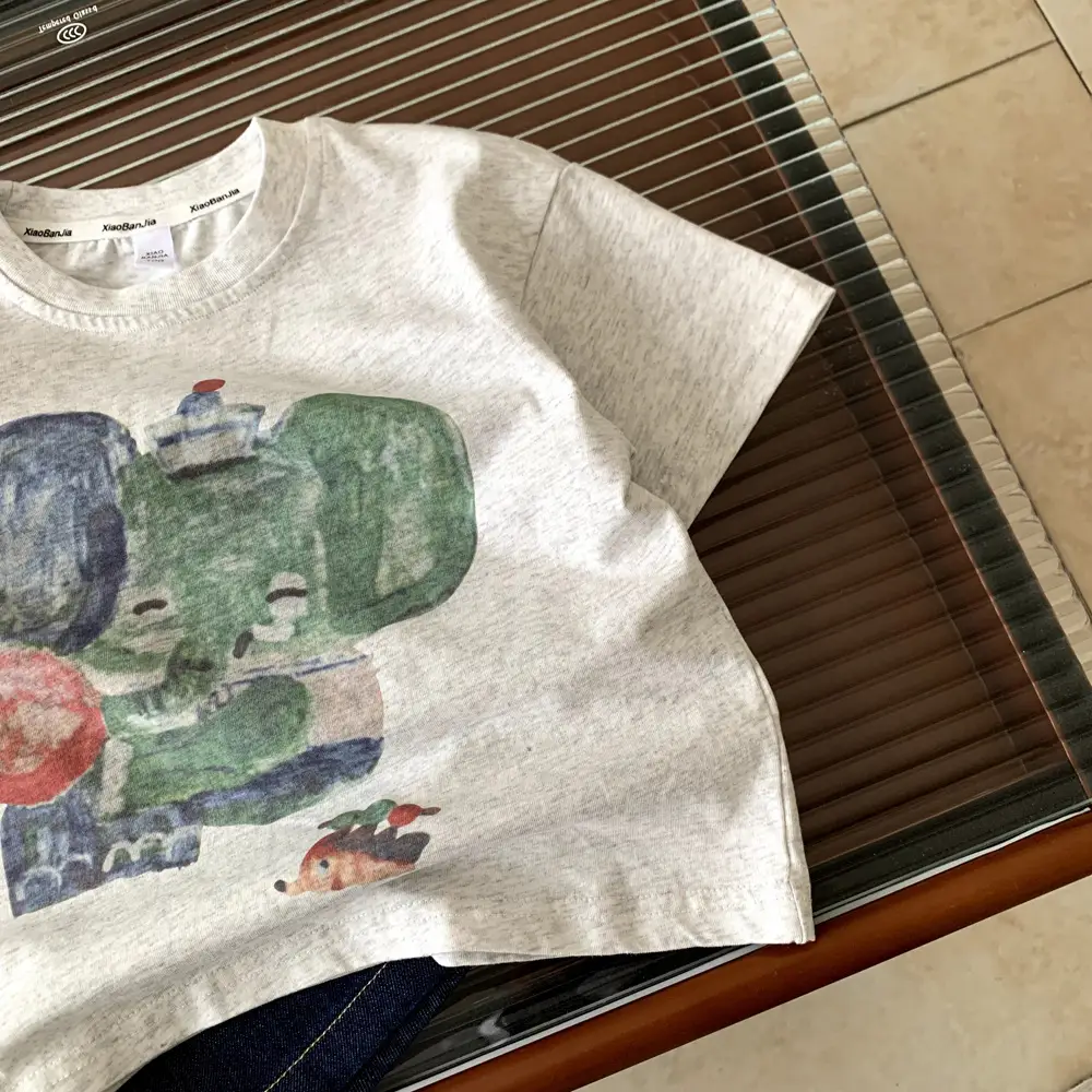 Kids Cartoon T-Shirt White 2025 Summer — feature 2