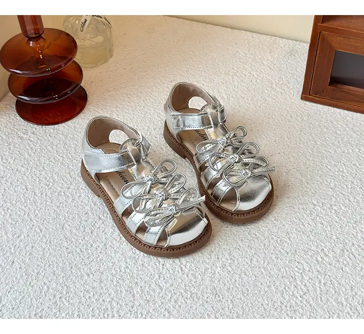 Silver Roman High Top Sandals for Girls Toddler — feature 14