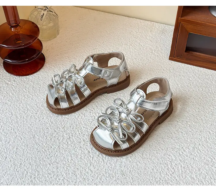 Silver Roman High Top Sandals for Girls Toddler — feature 15