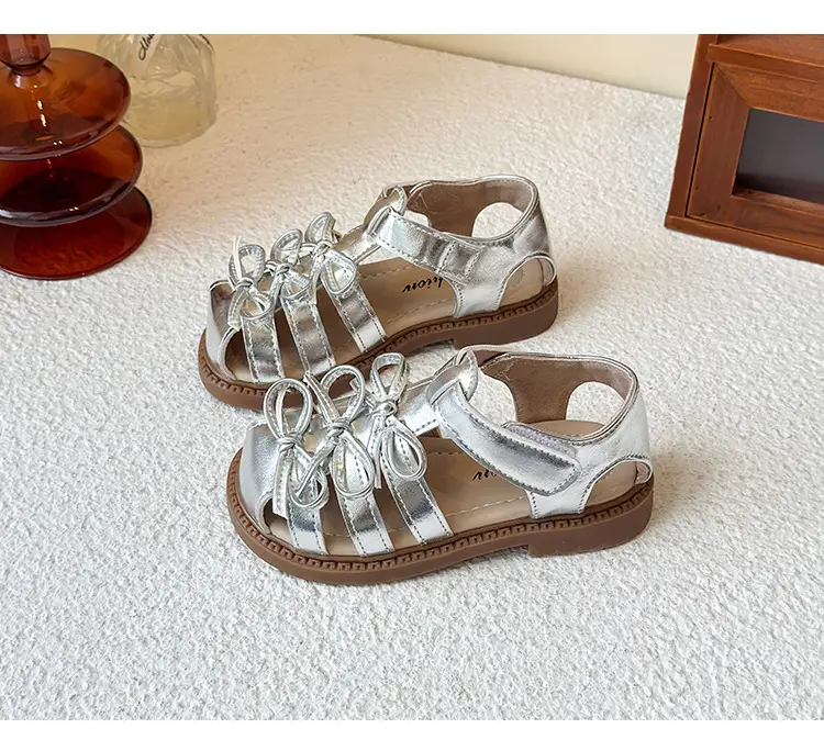 Silver Roman High Top Sandals for Girls Toddler — feature 16
