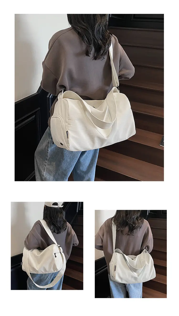 White Crossbody Bag for Girls & Men Large Capacity — feature 12