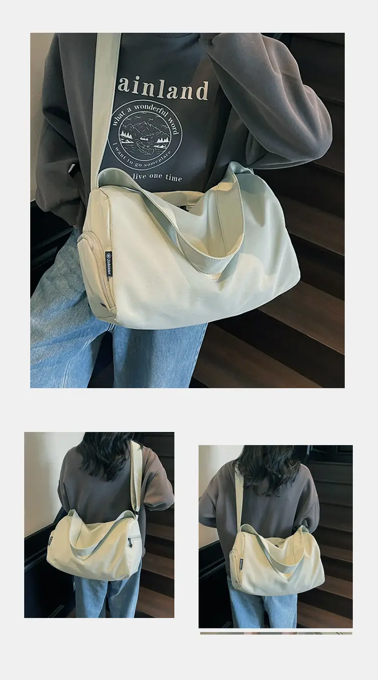 White Crossbody Bag for Girls & Men Large Capacity — feature 15