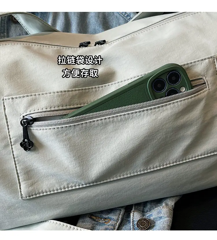 White Crossbody Bag for Girls & Men Large Capacity — feature 7