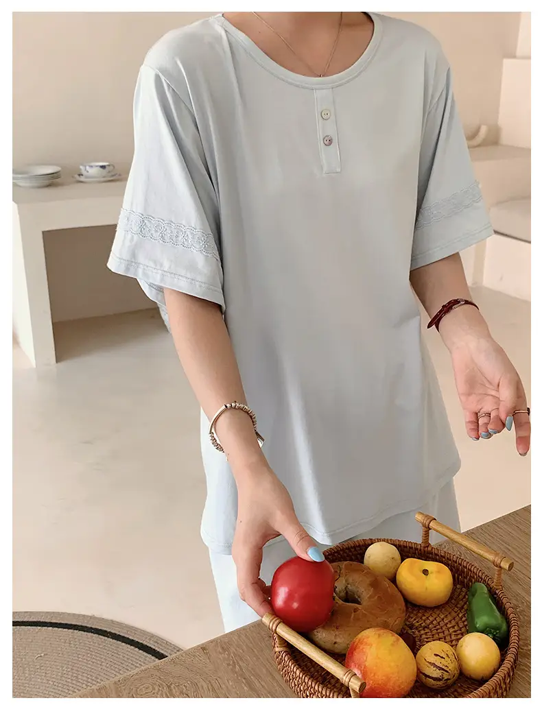Sen Island Mulberry Silk Pajamas for Women, New Summer Short-Sleeve High-End Homewear, Suitable for Outdoor Wear, Cool and Thin Two-Piece Set — feature 14