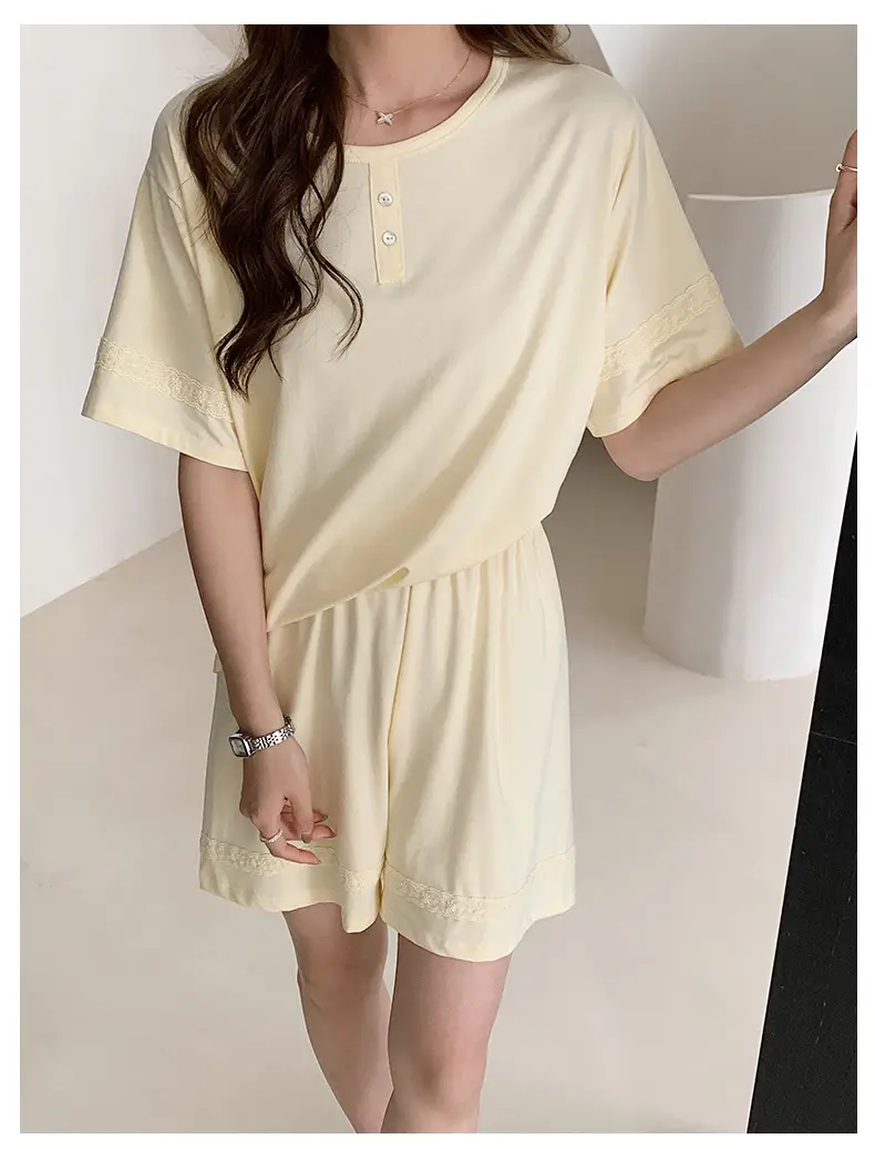 Sen Island Mulberry Silk Pajamas for Women, New Summer Short-Sleeve High-End Homewear, Suitable for Outdoor Wear, Cool and Thin Two-Piece Set — feature 18
