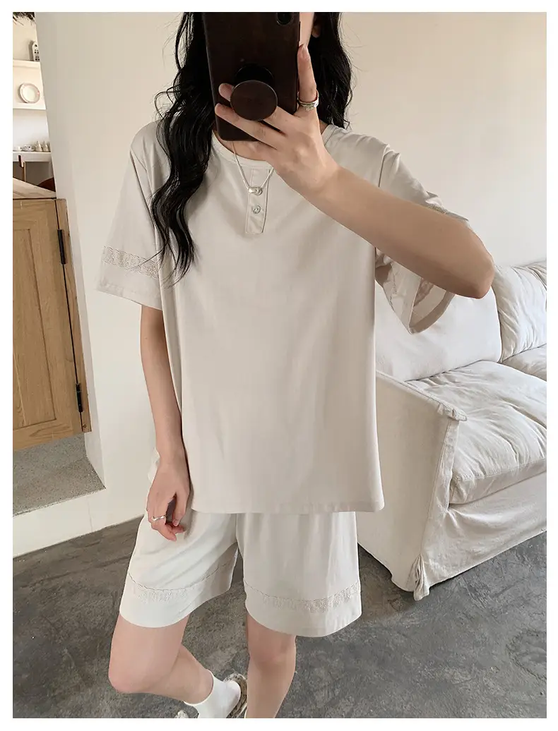 Sen Island Mulberry Silk Pajamas for Women, New Summer Short-Sleeve High-End Homewear, Suitable for Outdoor Wear, Cool and Thin Two-Piece Set — feature 21