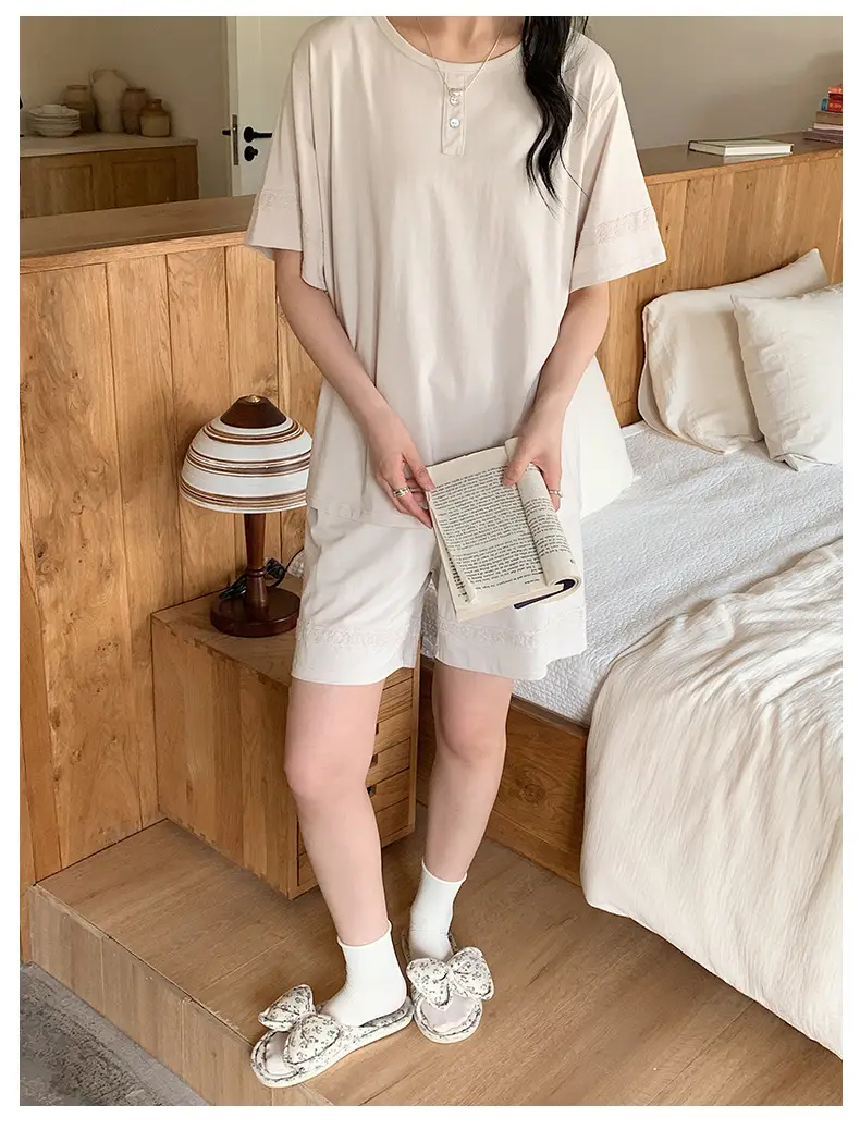 Sen Island Mulberry Silk Pajamas for Women, New Summer Short-Sleeve High-End Homewear, Suitable for Outdoor Wear, Cool and Thin Two-Piece Set — feature 22