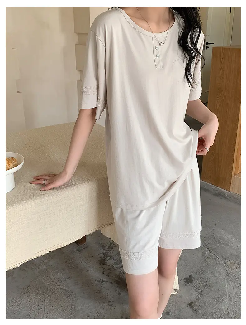 Sen Island Mulberry Silk Pajamas for Women, New Summer Short-Sleeve High-End Homewear, Suitable for Outdoor Wear, Cool and Thin Two-Piece Set — feature 23
