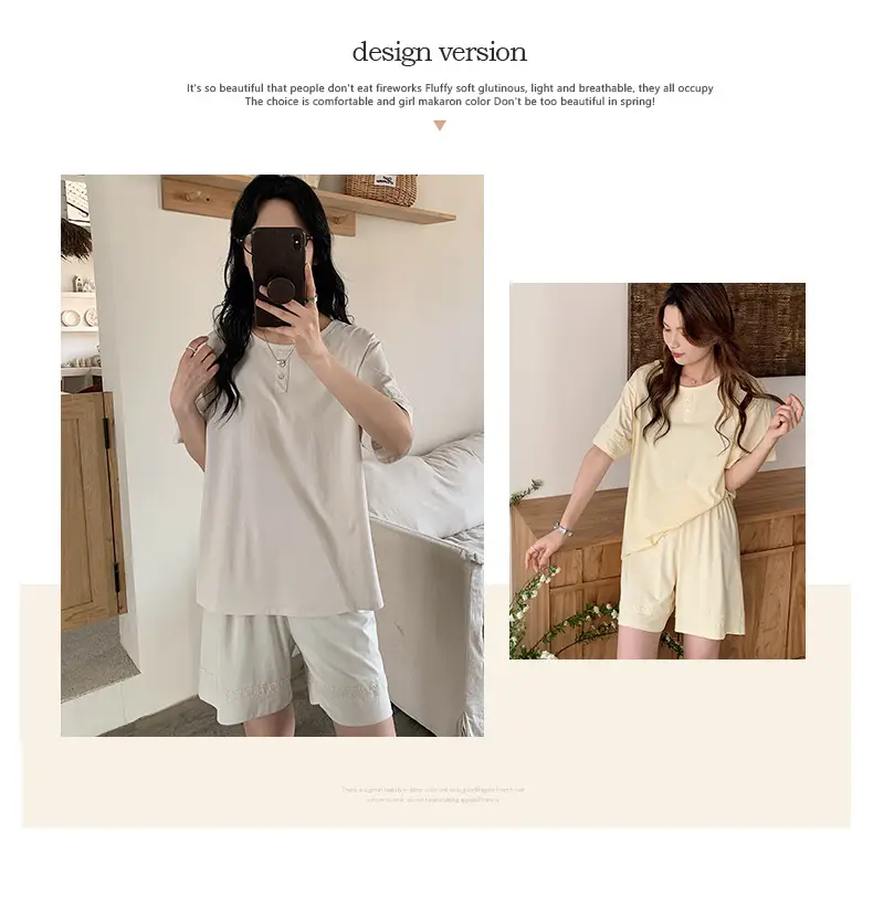 Sen Island Mulberry Silk Pajamas for Women, New Summer Short-Sleeve High-End Homewear, Suitable for Outdoor Wear, Cool and Thin Two-Piece Set — feature 3