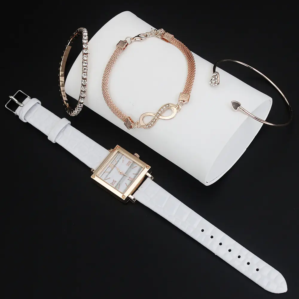 Retro Watch Set for Women Blue Bracelet Quartz Watch — feature 18
