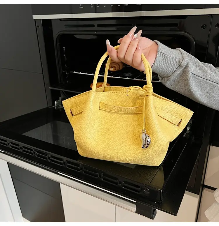 Red Korean Style Satchel Bucket Bag for Women — feature 16
