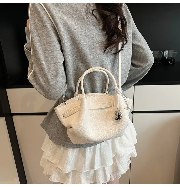 Red Korean Style Satchel Bucket Bag for Women — feature 26